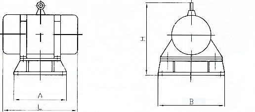 倉(cāng)壁振動(dòng)器外形尺寸圖